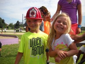 two happy campers at summer day camp